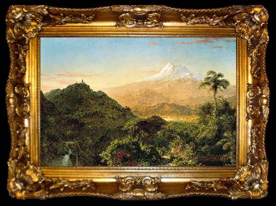framed  Frederick Edwin Church South American landscape, ta009-2